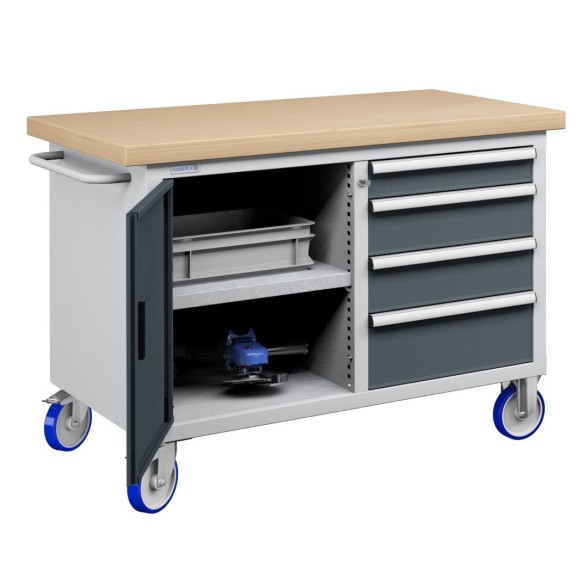 CARRELLO BANCO MOBILE KIT 3 CON  CASSETTI E RIPIAN