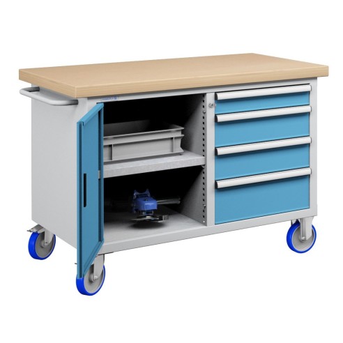 CARRELLO BANCO MOBILE KIT 3 CON  CASSETTI E RIPIAN