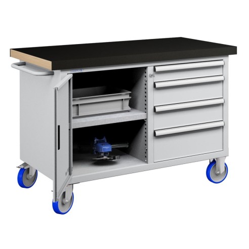 CARRELLO BANCO MOBILE KIT 3 CON  CASSETTI E RIPIAN