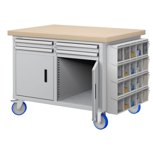 CARRELLO BANCO MOBILE KIT 3 CON  4 CASSETTI E 2 AN