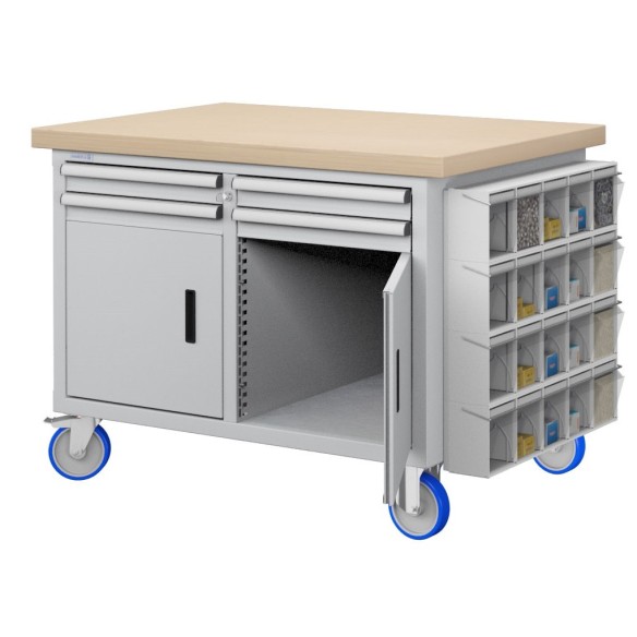 CARRELLO BANCO MOBILE KIT 3 CON  4 CASSETTI E 2 AN