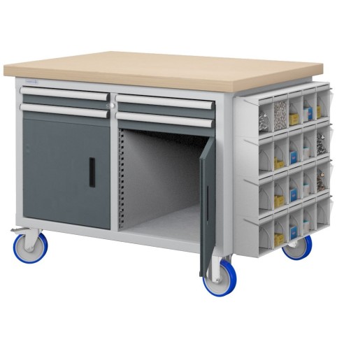 CARRELLO BANCO MOBILE KIT 3 CON  4 CASSETTI E 2 AN