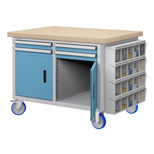 CARRELLO BANCO MOBILE KIT 3 CON  4 CASSETTI E 2 AN