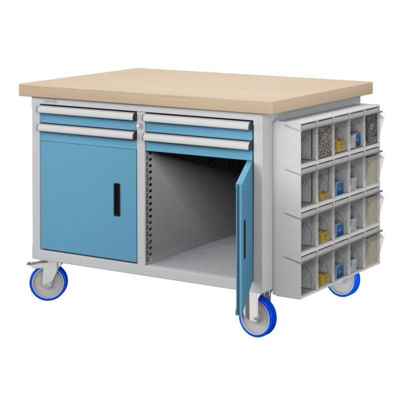 CARRELLO BANCO MOBILE KIT 3 CON  4 CASSETTI E 2 AN