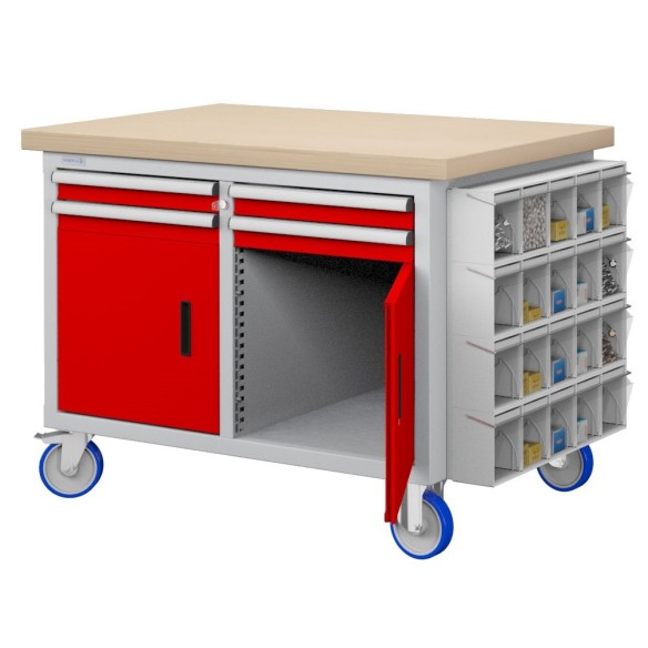 CARRELLO BANCO MOBILE KIT 3 CON  4 CASSETTI E 2 AN