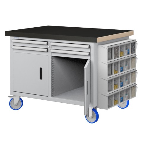 CARRELLO BANCO MOBILE KIT 3 CON  4 CASSETTI E 2 AN