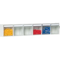 Cassettiera  Porta minuteria 6 cassetti trasparenti H.100 x P.66 x L.87 mm Basculanti in Plastica