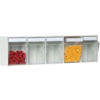 Cassettiera  Porta minuteria 5 cassetti trasparenti H.150 x P.100 x L.113 mm Basculanti in Plastica