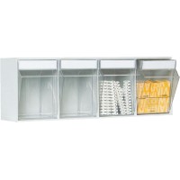 Cassettiera  Porta minuteria 4 cassetti trasparenti H.194 x P.130 x L.142 mm Basculanti in Plastica