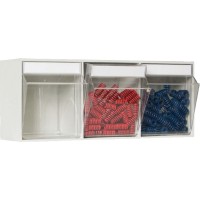 Cassettiera  Porta minuteria 3 cassetti trasparenti H.225 x P.146 x L.190 mm Basculanti in Plastica