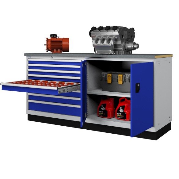 CASSETTIERA OFFICINA INDUSTRIALE Banco da lavoro 2