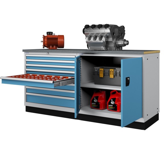 CASSETTIERA OFFICINA INDUSTRIALE Banco da lavoro 2