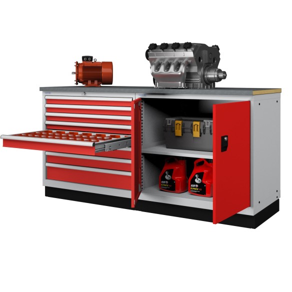 CASSETTIERA OFFICINA INDUSTRIALE Banco da lavoro 2