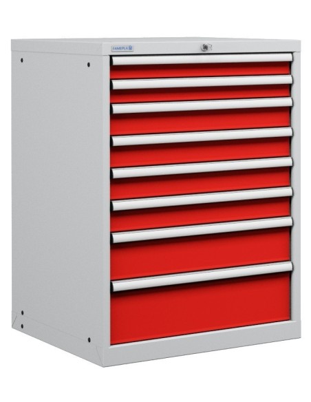 CASSETTIERA OFFICINA INDUSTRIALE PORTA UTENSILI 36 X 36 Eh (L 717 x P 725 x H 1000) 8 CASSETTI