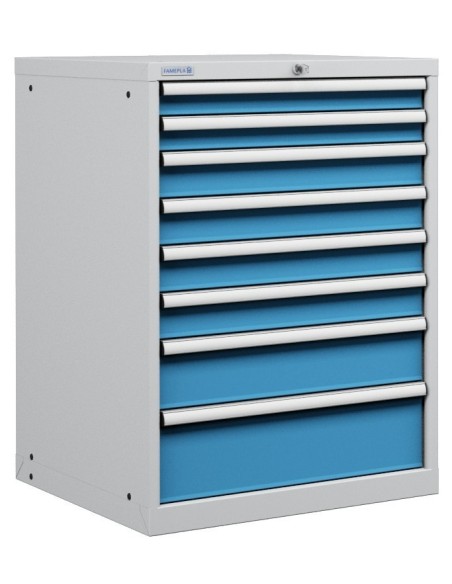 CASSETTIERA OFFICINA INDUSTRIALE PORTA UTENSILI 36 X 36 Eh (L 717 x P 725 x H 1000) 8 CASSETTI