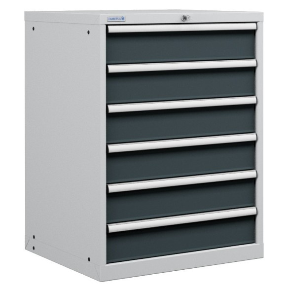 CASSETTIERA OFFICINA INDUSTRIALE PORTA UTENSILI 36 X 36 Eh (L 717 x P 725 x H 1000) 6 CASSETTI ESTRAZIONE 100%