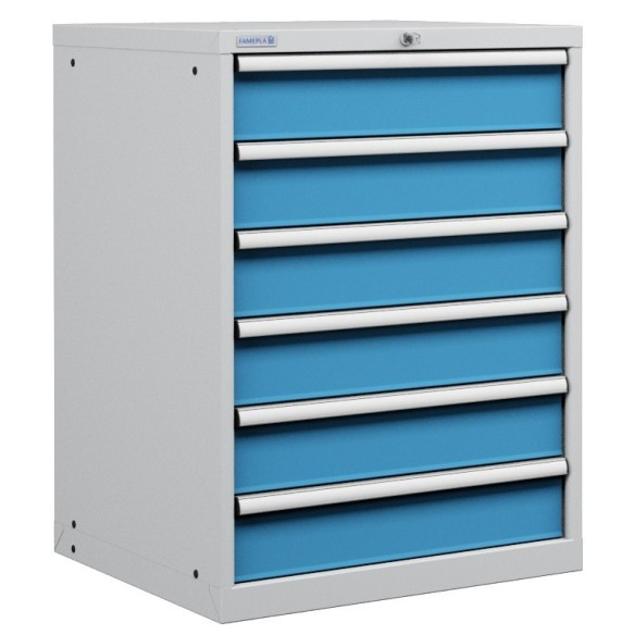 CASSETTIERA OFFICINA INDUSTRIALE PORTA UTENSILI 36 X 36 Eh (L 717 x P 725 x H 1000) 6 CASSETTI ESTRAZIONE 100%