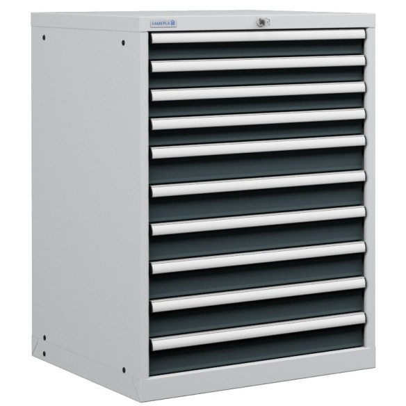 CASSETTIERA PORTA UTENSILI OFFICINA INDUSTRIALE 36 X 36 Eh (L 717 x P 725 x H 1000) 10 CASSETTI ESTRAZIONE 100%