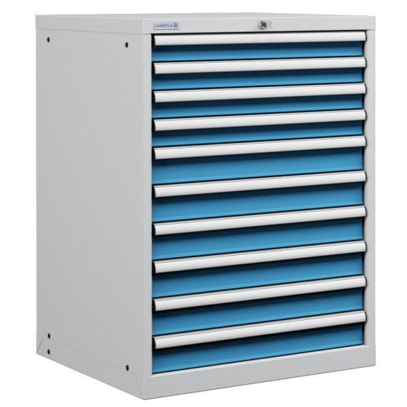 CASSETTIERA PORTA UTENSILI OFFICINA INDUSTRIALE 36 X 36 Eh (L 717 x P 725 x H 1000) 10 CASSETTI ESTRAZIONE 100%