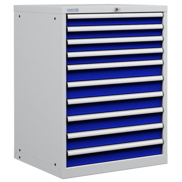 CASSETTIERA PORTA UTENSILI OFFICINA INDUSTRIALE 36 X 36 Eh (L 717 x P 725 x H 1000) 10 CASSETTI ESTRAZIONE 100%