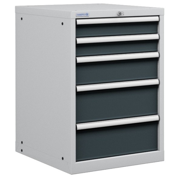 CASSETTIERA METALLO INDUSTRIALE OFFICINA 27 X 36 Eh (L 564 x P 725 x H 850) 5 CASSETTI