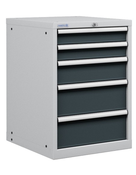 CASSETTIERA METALLO INDUSTRIALE OFFICINA 27 X 36 Eh (L 564 x P 725 x H 850) 5 CASSETTI