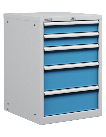 CASSETTIERA METALLO INDUSTRIALE OFFICINA 27 X 36 Eh (L 564 x P 725 x H 850) 5 CASSETTI