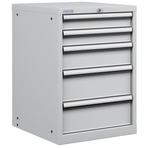CASSETTIERA METALLO INDUSTRIALE OFFICINA 27 X 36 Eh (L 564 x P 725 x H 850) 5 CASSETTI 2