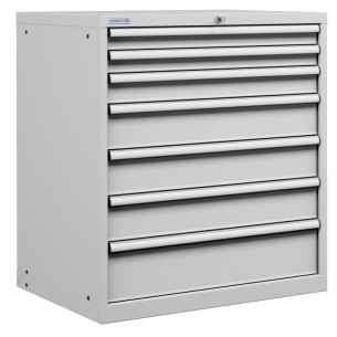 CASSETTIERA METALLO INDUSTRIALE OFFICINA 45 X 36 Eh (L 870 x P 725 x H 1000) 7 CASSETTI ESTRAZIONE 100% 2