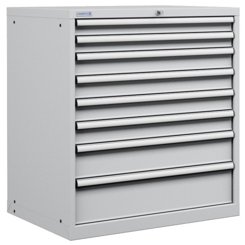 CASSETTIERA METALLO INDUSTRIALE OFFICINA 45 X 36 Eh (L 870 x P 725 x H 1000) 8 CASSETTI ESTRAZIONE 100%