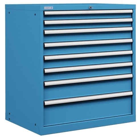 CASSETTIERA METALLO INDUSTRIALE OFFICINA 45 X 36 Eh (L 870 x P 725 x H 1000) 8 CASSETTI ESTRAZIONE 100%