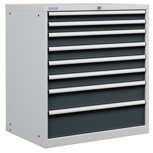 CASSETTIERA METALLO INDUSTRIALE OFFICINA 45 X 36 Eh (L 870 x P 725 x H 1000) 8 CASSETTI ESTRAZIONE 100%