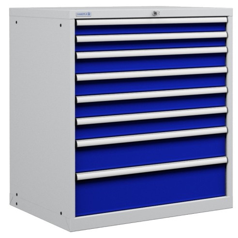 CASSETTIERA METALLO INDUSTRIALE OFFICINA 45 X 36 Eh (L 870 x P 725 x H 1000) 8 CASSETTI ESTRAZIONE 100%