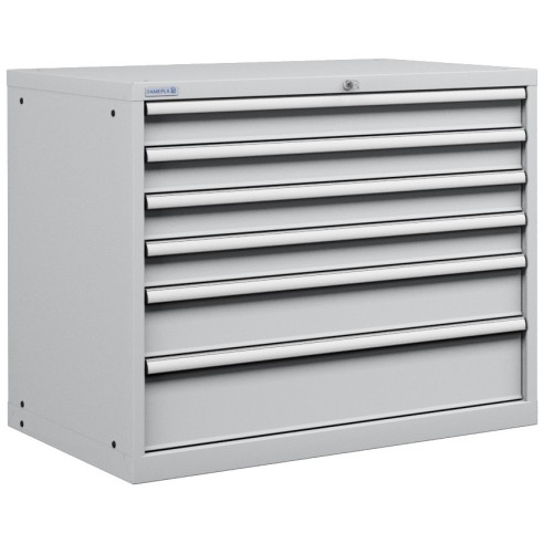 CASSETTIERA METALLO INDUSTRIALE OFFICINA 54 X 36 Eh (L 1023 x P 725 x H 850) 6 CASSETTI ESTRAZIONE 100%