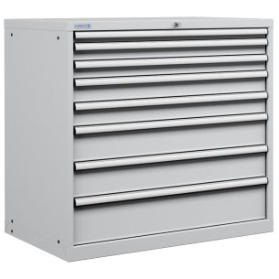 CASSETTIERA METALLO INDUSTRIALE OFFICINA 54 X 36 Eh (L 1023 x P 725 x H 1000) 8 CASSETTI ESTRAZIONE 100% 2