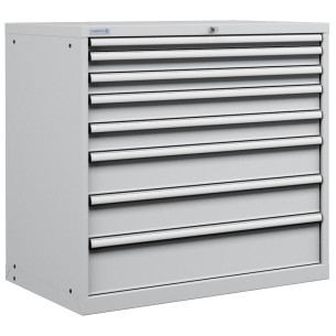 CASSETTIERA METALLO INDUSTRIALE OFFICINA 54 X 36 Eh (L 1023 x P 725 x H 1000) 8 CASSETTI ESTRAZIONE 100% 2