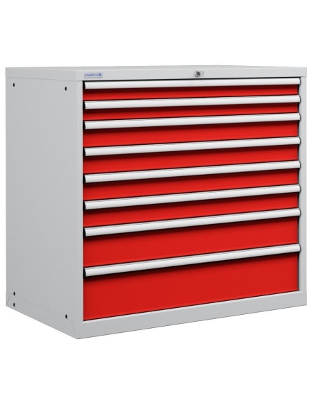 CASSETTIERA METALLO INDUSTRIALE OFFICINA 54 X 36 Eh (L 1023 x P 725 x H 1000) 8 CASSETTI ESTRAZIONE 100%