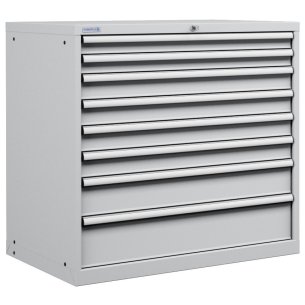 CASSETTIERA METALLO INDUSTRIALE OFFICINA 54 X 36 Eh (L 1023 x P 725 x H 1000) 8 CASSETTI ESTRAZIONE 100%