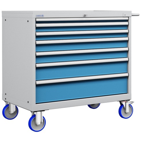 CASSETTIERA CARRELLO METALLO INDUSTRIALE OFFICINA 