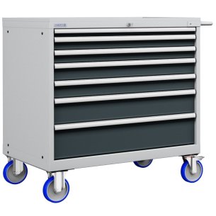 CASSETTIERA CARRELLO METALLO INDUSTRIALE OFFICINA 54 X 36 Eh (L 1023 x P 725 x H 1064) 7 CASSETTI