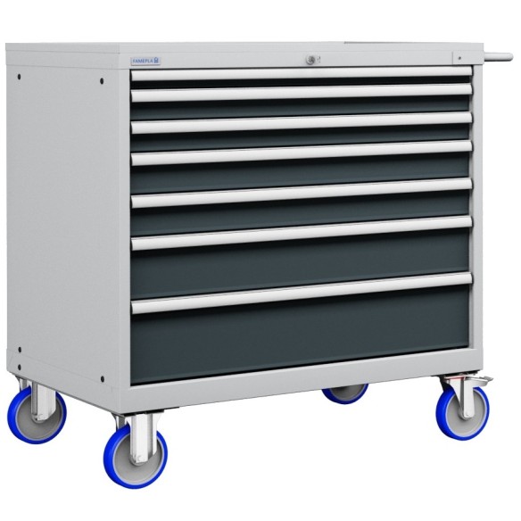 CASSETTIERA CARRELLO METALLO INDUSTRIALE OFFICINA 