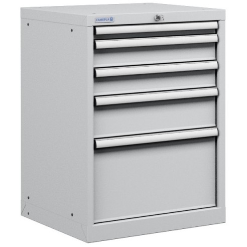 CASSETTIERA TOP OFFICINA INDUSTRIALE PORTA UTENSILI 27 X 27 Eh  (L 564 x P 572 x H 800) 5 CASSETTI