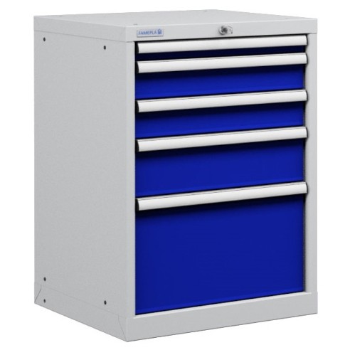 CASSETTIERA TOP OFFICINA INDUSTRIALE PORTA UTENSILI 27 X 27 Eh  (L 564 x P 572 x H 800) 5 CASSETTI