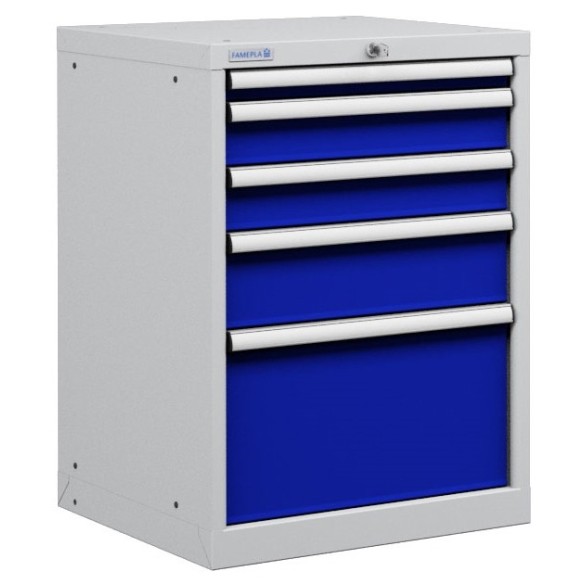 CASSETTIERA TOP OFFICINA INDUSTRIALE PORTA UTENSILI 27 X 27 Eh  (L 564 x P 572 x H 800) 5 CASSETTI