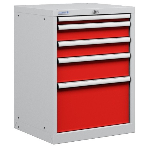 CASSETTIERA TOP OFFICINA INDUSTRIALE PORTA UTENSILI 27 X 27 Eh  (L 564 x P 572 x H 800) 5 CASSETTI