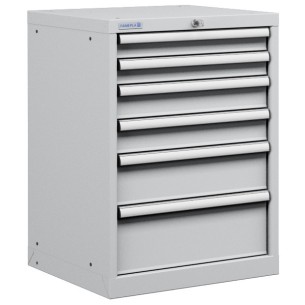 CASSETTIERA TOP OFFICINA INDUSTRIALE PORTA UTENSILI 27 X 27 Eh (L 564 x P 572 x H 800) 6 CASSETTI 2