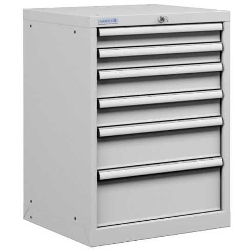 CASSETTIERA TOP OFFICINA INDUSTRIALE PORTA UTENSILI 27 X 27 Eh (L 564 x P 572 x H 800) 6 CASSETTI