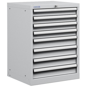 CASSETTIERA METALLO INDUSTRIALE OFFICINA 27 X 27 Eh  (L 564 x P 572 x H 800) 8 CASSETTI ESTRAZIONE 100% 2