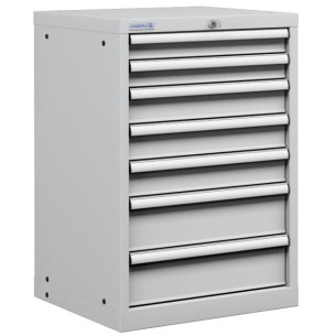 CASSETTIERA TOP METALLO INDUSTRIALE OFFICINA 27 X 27 Eh (L 564 x P 572 x H 850) 7 CASSETTI 2