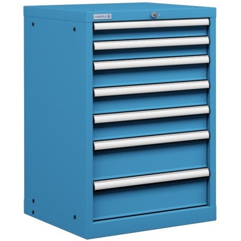 CASSETTIERA TOP METALLO INDUSTRIALE OFFICINA 27 X 27 Eh (L 564 x P 572 x H 850) 7 CASSETTI
